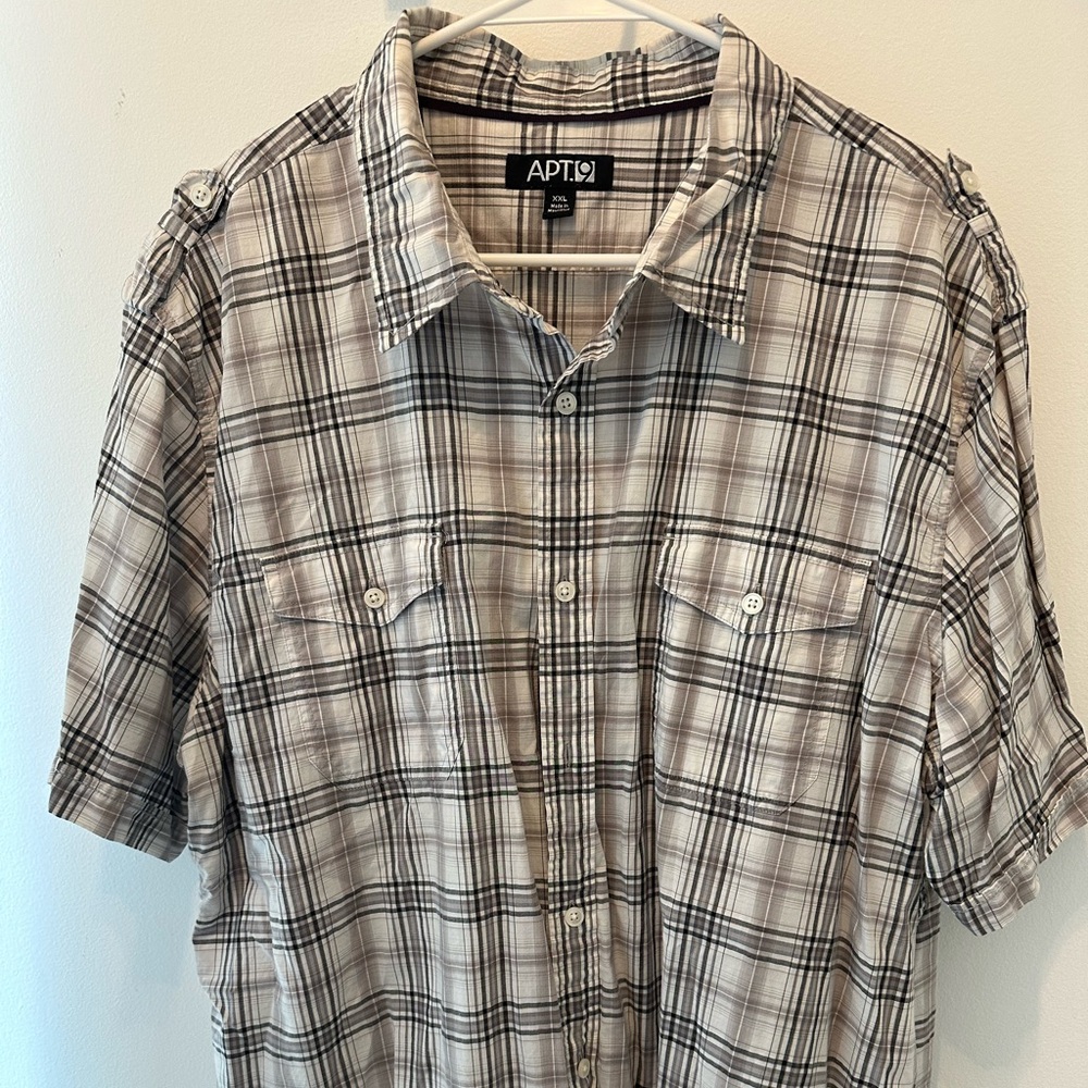 Apt. 9 Plaid Short Sleeve Shirt